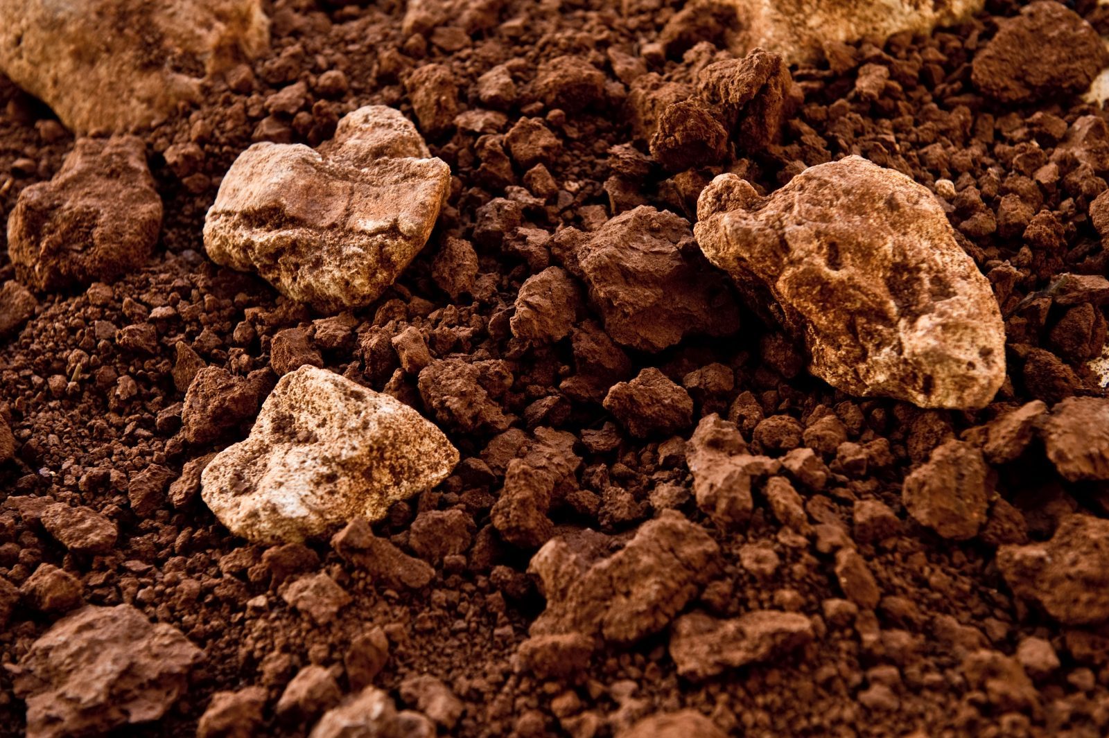Volcanic basalt soil