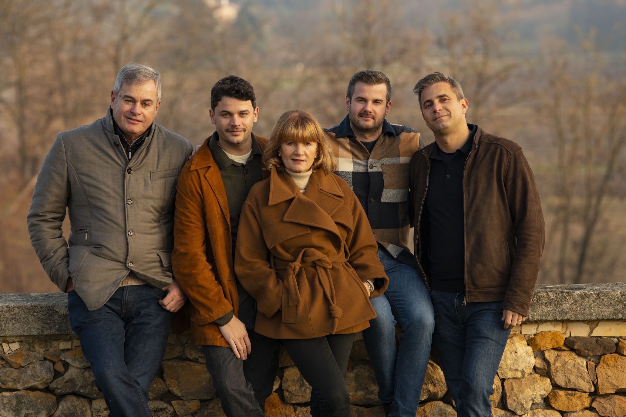 The Inama family together in the Veneto